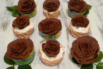 Cupcakes – ganache ruže