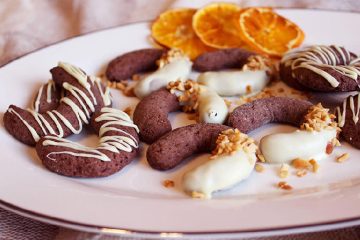 Čokoladne kiflice s narančom i bijelom čokoladom